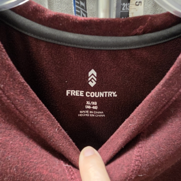 Free Country Maroon Long Sleeve Thermal - Picture 3 of 5